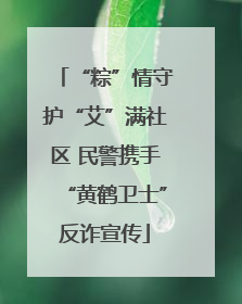 “粽”情守护“艾”满社区 民警携手“黄鹤卫士”反诈宣传