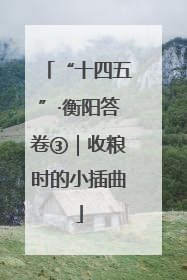 “十四五”·衡阳答卷③｜收粮时的小插曲