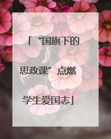 “国旗下的思政课”点燃学生爱国志