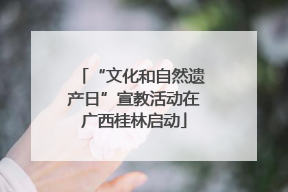 “文化和自然遗产日”宣教活动在广西桂林启动