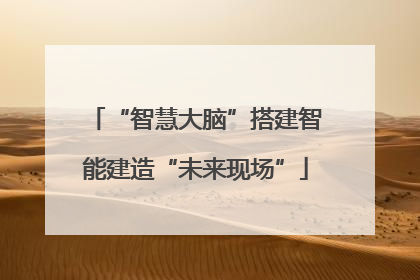 “智慧大脑”搭建智能建造“未来现场”