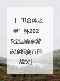 “﻿合体之星”杯2025全国夏季游泳锦标赛首日战罢