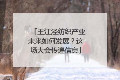 王江泾纺织产业未来如何发展？这场大会传递信息