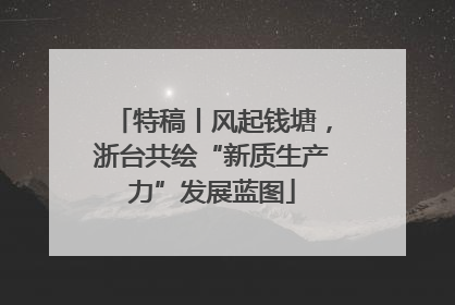 特稿丨风起钱塘，浙台共绘“新质生产力”发展蓝图