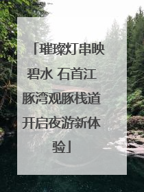 璀璨灯串映碧水 石首江豚湾观豚栈道开启夜游新体验
