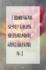 盈峰环境交付马来西亚首批纯电动垃圾压缩车