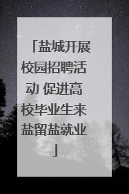 盐城开展校园招聘活动 促进高校毕业生来盐留盐就业