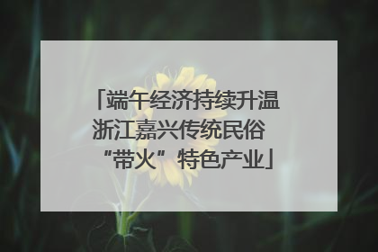 端午经济持续升温 浙江嘉兴传统民俗“带火”特色产业