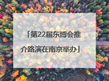 第22届东博会推介路演在南京举办