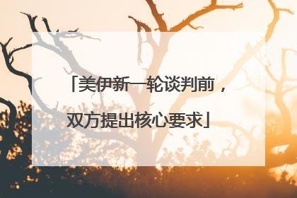 美伊新一轮谈判前，双方提出核心要求