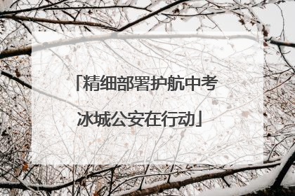 精细部署护航中考 冰城公安在行动