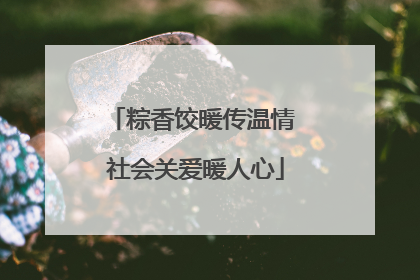 粽香饺暖传温情 社会关爱暖人心