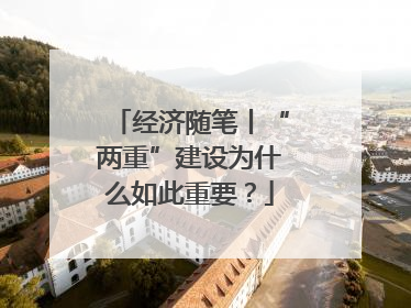 经济随笔丨“两重”建设为什么如此重要？