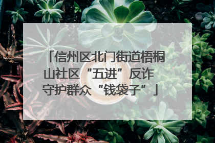 信州区北门街道梧桐山社区“五进”反诈 守护群众“钱袋子”