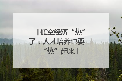 低空经济“热”了，人才培养也要“热”起来