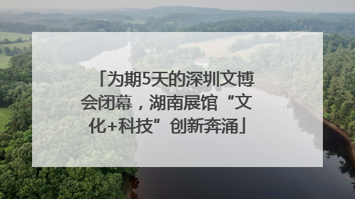 为期5天的深圳文博会闭幕，湖南展馆“文化+科技”创新奔涌