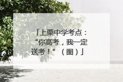 上栗中学考点：“你高考，我一定送考！”（图）