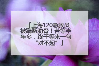 上海120急救员被踹断肋骨！苦等半年多，终于等来一句“对不起”