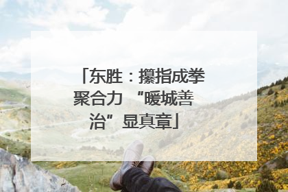 东胜：攥指成拳聚合力 “暖城善治”显真章
