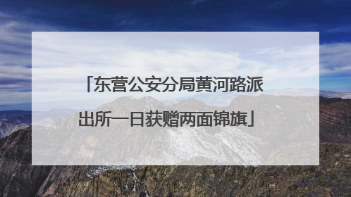 东营公安分局黄河路派出所一日获赠两面锦旗
