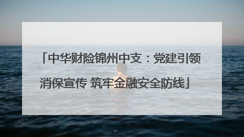 中华财险锦州中支：党建引领消保宣传 筑牢金融安全防线