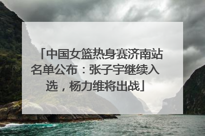 中国女篮热身赛济南站名单公布：张子宇继续入选，杨力维将出战