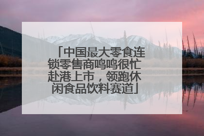 中国最大零食连锁零售商鸣鸣很忙赴港上市，领跑休闲食品饮料赛道
