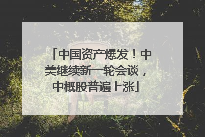 中国资产爆发！中美继续新一轮会谈，中概股普遍上涨