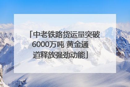 中老铁路货运量突破6000万吨 黄金通道释放强劲动能
