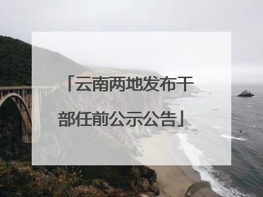 云南两地发布干部任前公示公告