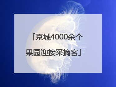 京城4000余个果园迎接采摘客
