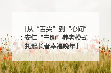 从“舌尖”到“心间”：安仁“三助”养老模式托起长者幸福晚年