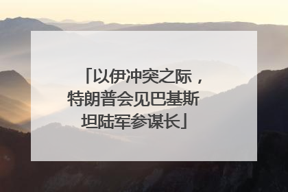 以伊冲突之际，特朗普会见巴基斯坦陆军参谋长