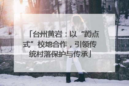 台州黄岩：以“蹲点式”校地合作，引领传统村落保护与传承