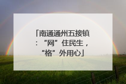 南通通州五接镇：“网”住民生，“格”外用心