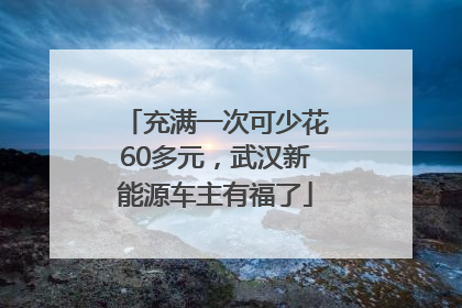 充满一次可少花60多元，武汉新能源车主有福了