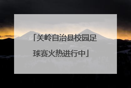 关岭自治县校园足球赛火热进行中