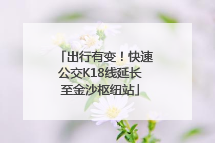 出行有变！快速公交K18线延长至金沙枢纽站