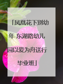 凤凰花下别幼年 东湖路幼儿园以爱为舟送行毕业班