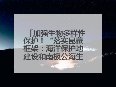 加强生物多样性保护！“落实昆蒙框架：海洋保护地建设和南极公海生态保护”主题论坛将举办