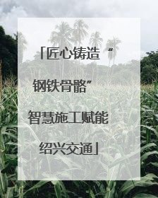 匠心铸造“钢铁骨骼” 智慧施工赋能绍兴交通