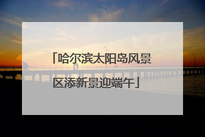 哈尔滨太阳岛风景区添新景迎端午
