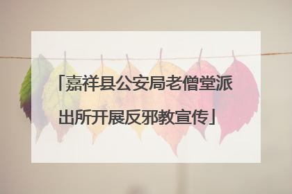 嘉祥县公安局老僧堂派出所开展反邪教宣传