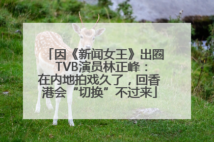 因《新闻女王》出圈 TVB演员林正峰：在内地拍戏久了，回香港会“切换”不过来