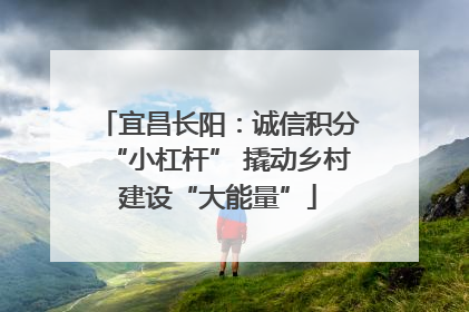 宜昌长阳：诚信积分“小杠杆” 撬动乡村建设“大能量”
