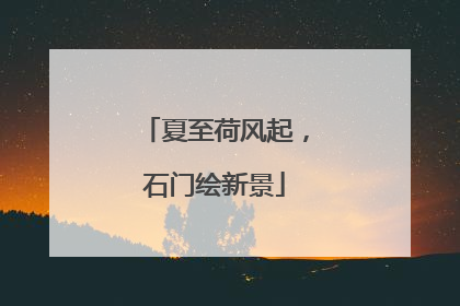 夏至荷风起，石门绘新景