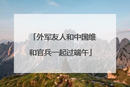 外军友人和中国维和官兵一起过端午