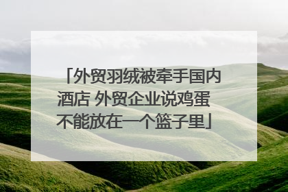 外贸羽绒被牵手国内酒店 外贸企业说鸡蛋不能放在一个篮子里