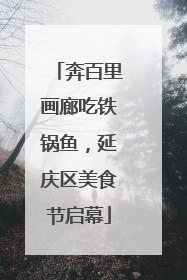 奔百里画廊吃铁锅鱼，延庆区美食节启幕