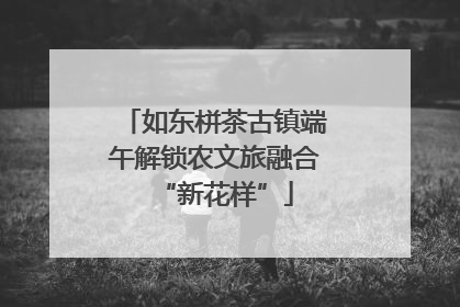如东栟茶古镇端午解锁农文旅融合“新花样”